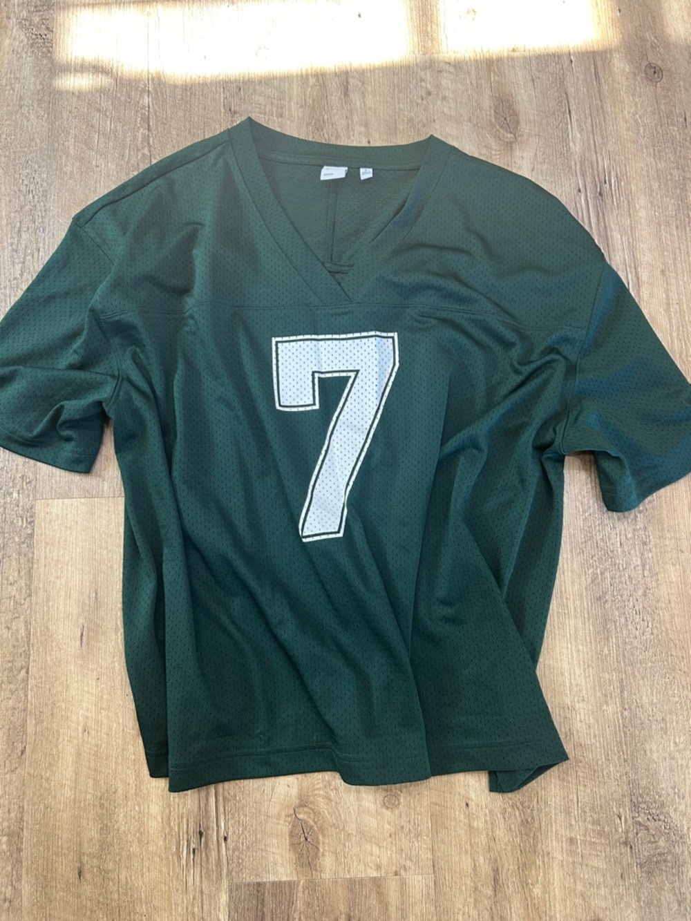 Aritzia Dark Green Mesh Jersey with White Number 7